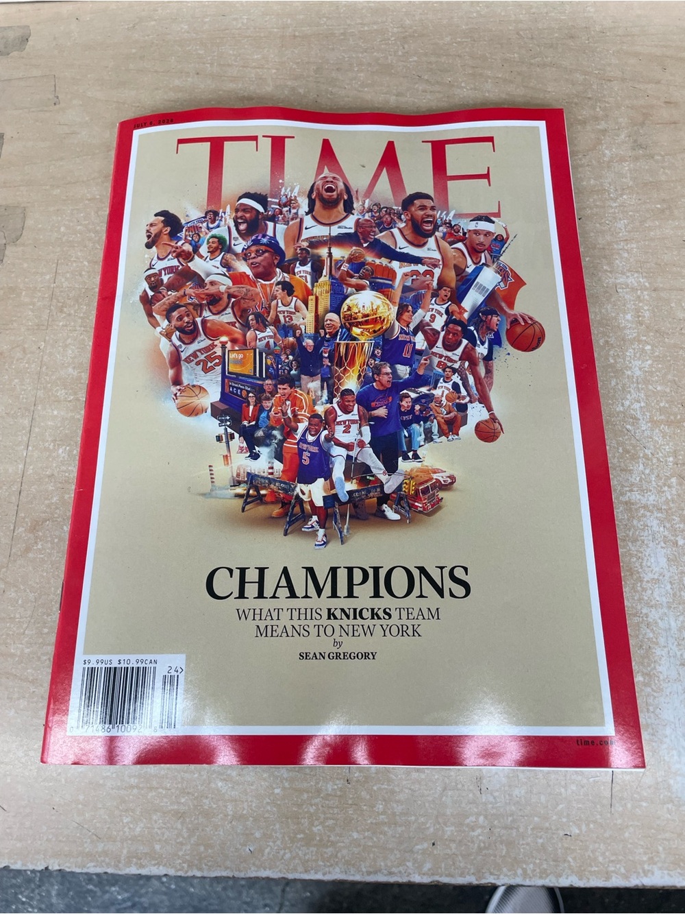 Timex Red and Cream Men's Magazine Cover Style Poster
